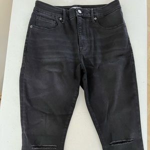 Good American Good Legs Black Ripped Jeans